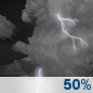Saturday Night: Chance Showers And Thunderstorms